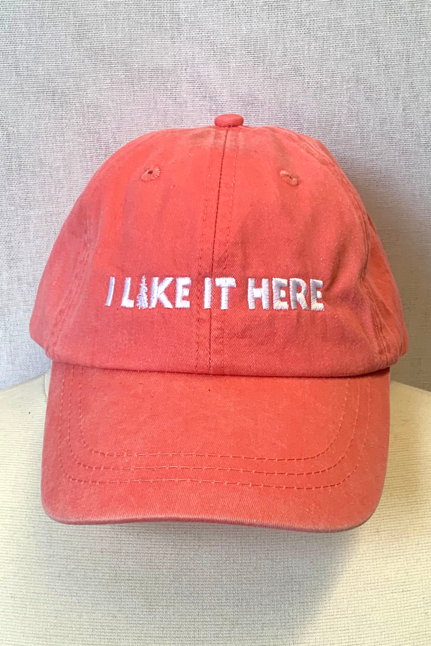 I Like It Here Dads Cap | Coral