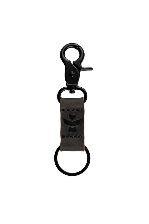 Black leather key fob