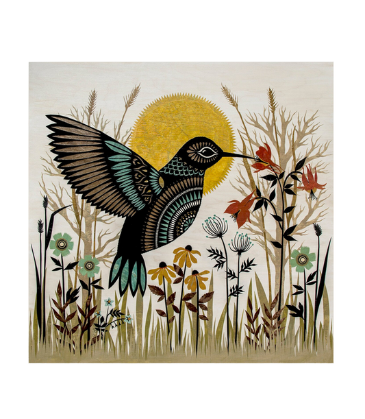 Humming in Garden Print
