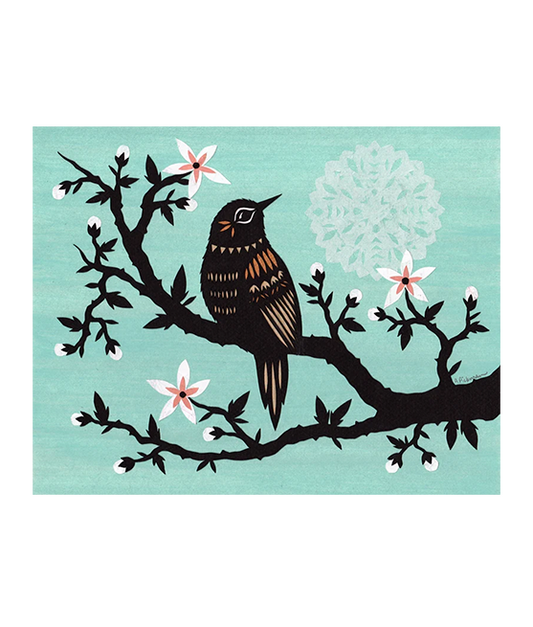 Soft Glow Flower Moon Print