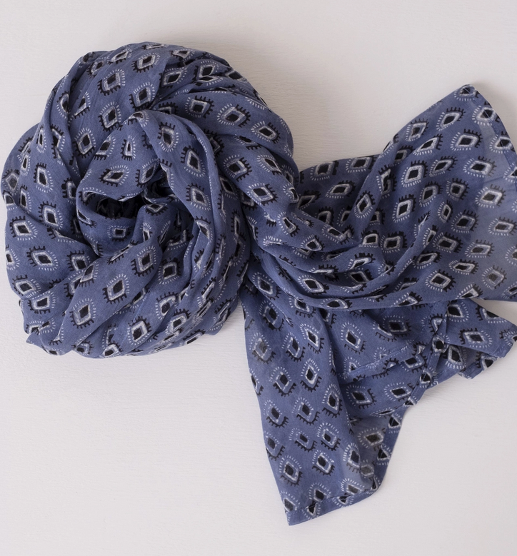 Skye Navy Scarf