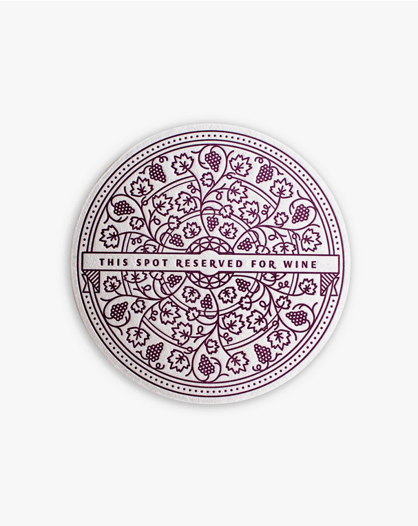 Letterpress Coasters | Wine