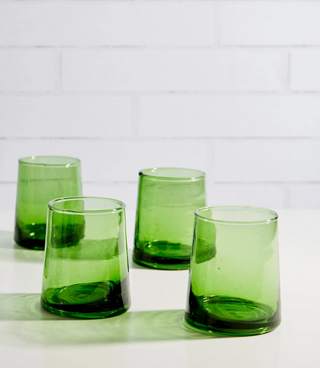 Moroccan Cone Glassware Small - Green