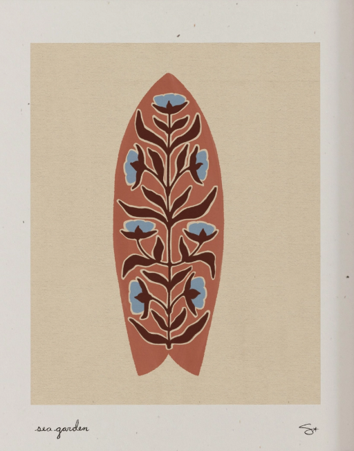 Surf garden print