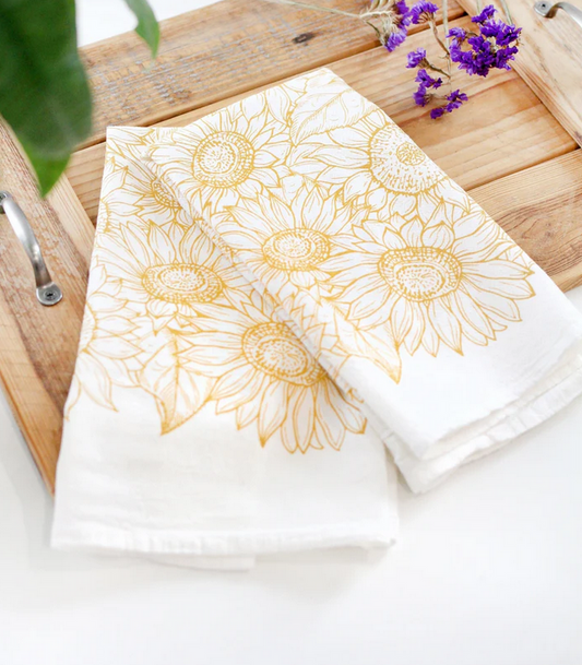 Sunflower Garden Tea Towel