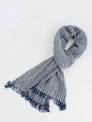 Farmstripe Scarf | Navy