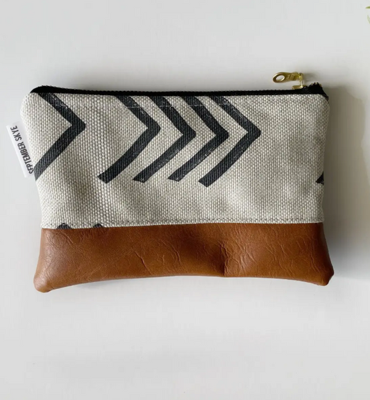 Coin Purse in Mudcloth Arrow