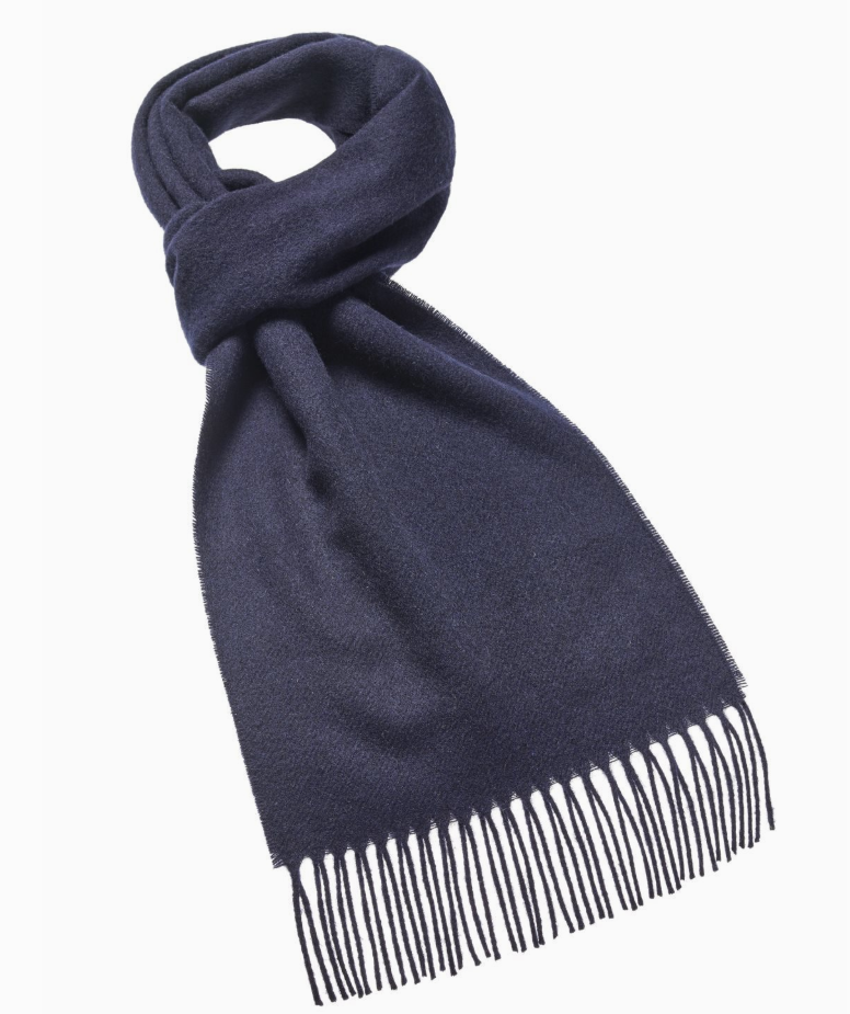 Navy Lambswool Scarf