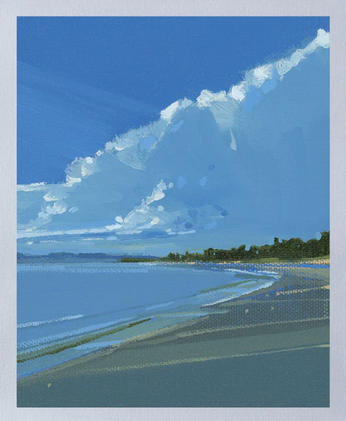 Cranberry Blue Print