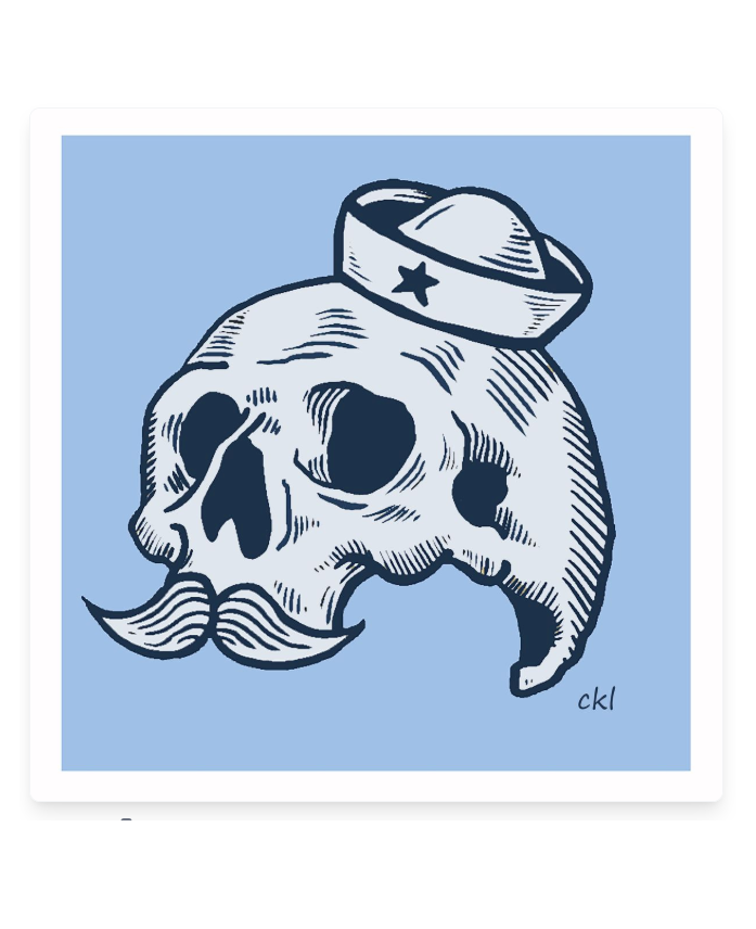 Sailor Skull Art Print