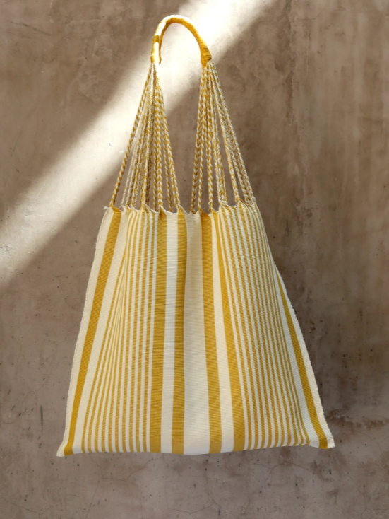 Woven Tote | Gold Stripe