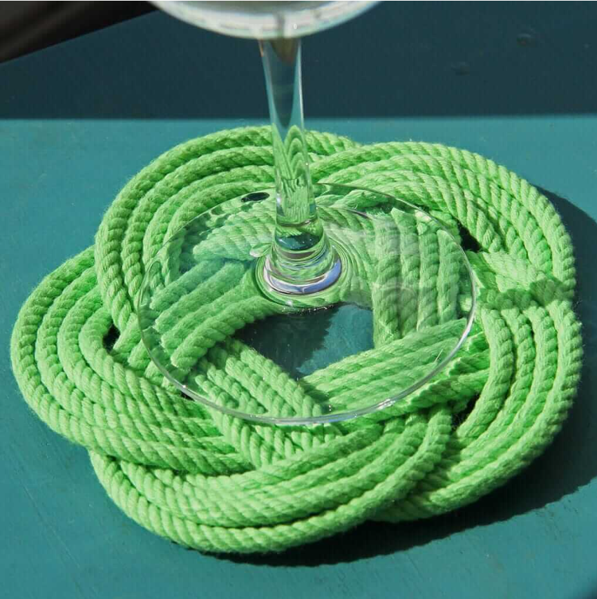 Sailor Knot Coasters | Lime