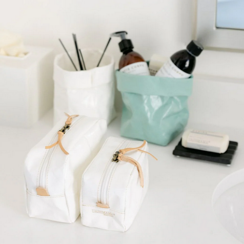 Large Cosmetic Bag | Glossy White