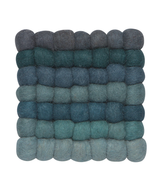 Woolen Trivet | Lagoon Blue