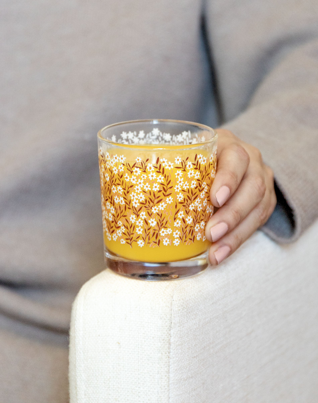 Pink Daisy Juice Glass