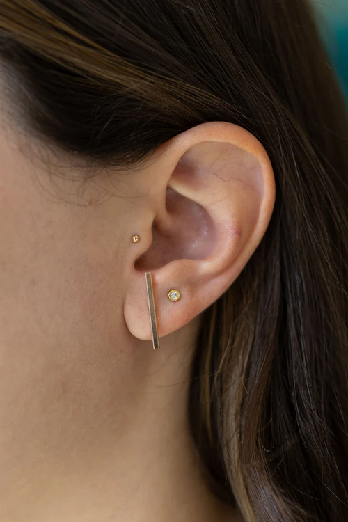 Gold Bar Studs