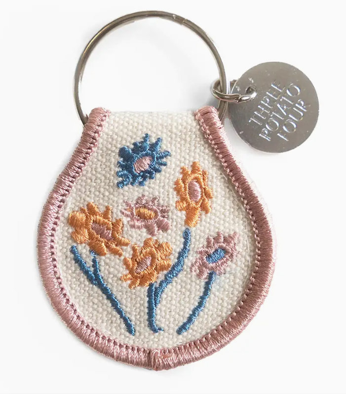 Patch Keychain | Pink Floral