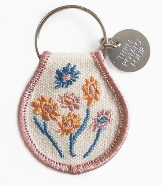Patch Keychain | Pink Floral