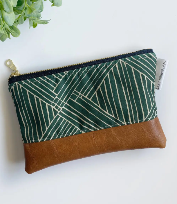 Geometric Coin Purse | Dark Green