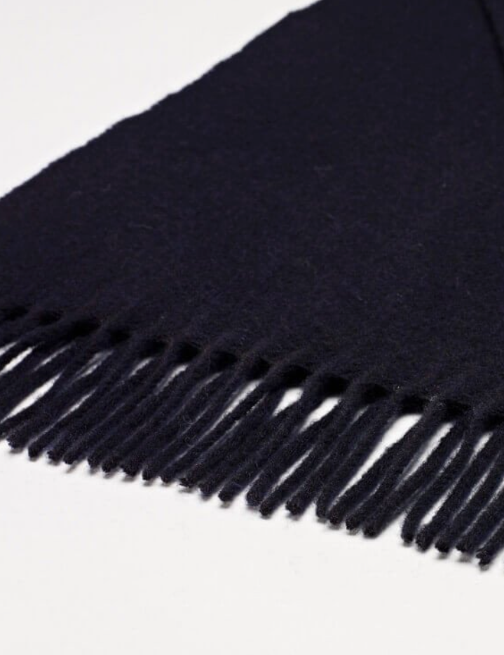 Navy Lambswool Scarf