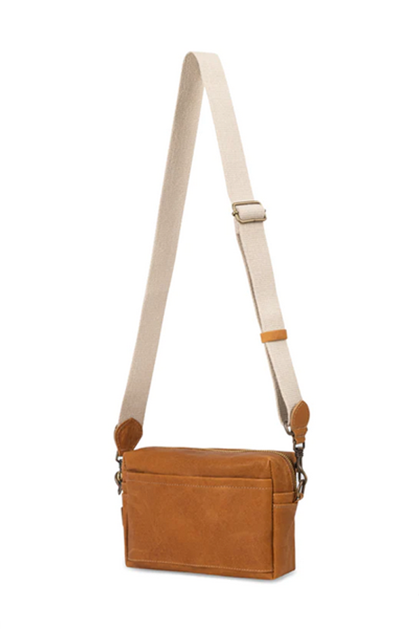 Water resistent crossbody bag made of paper