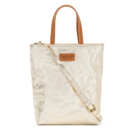 Metalic color handbag made from washable paper by Uashama