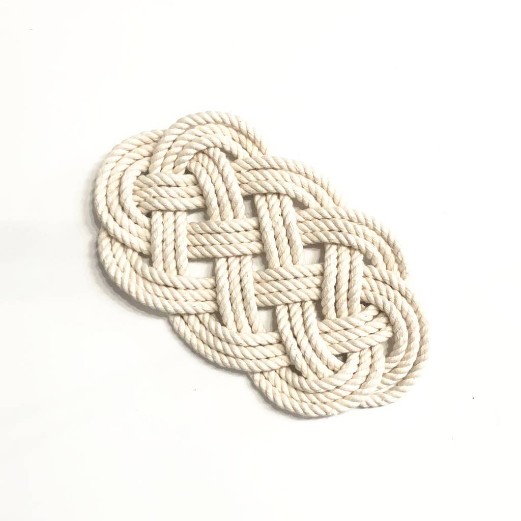 Ocean Plait Nautical Trivets white