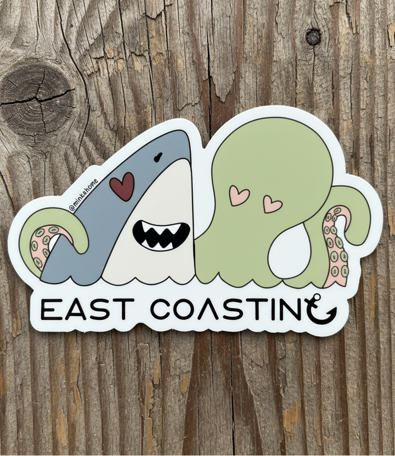 East Coasting Sticker Illustration by Christopher Larochelle