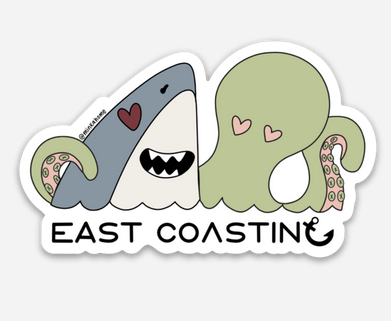 East Coasting Sticker Illustration by Christopher Larochelle
