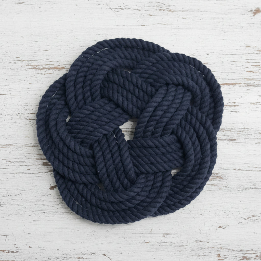 Sailor knot trivets blue