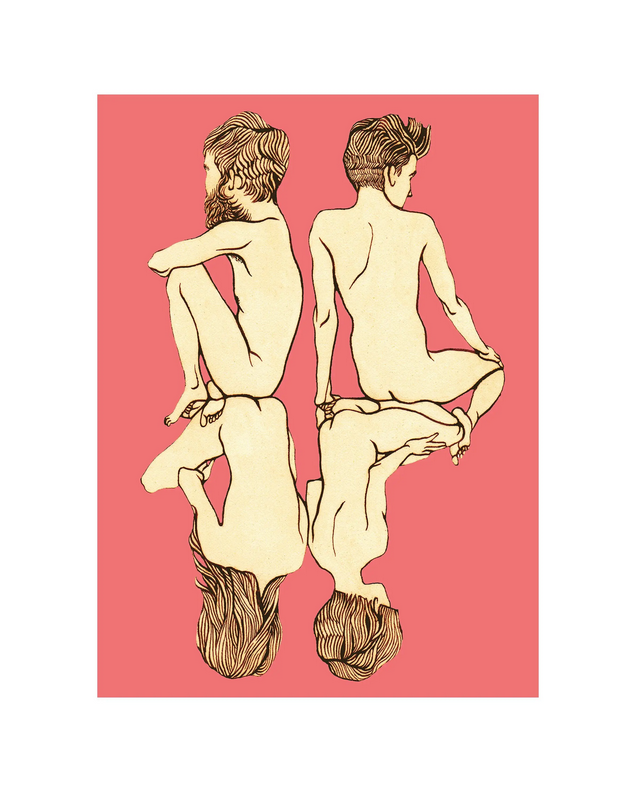 Nudie Boys giclée print of Renee Staeck's original painting