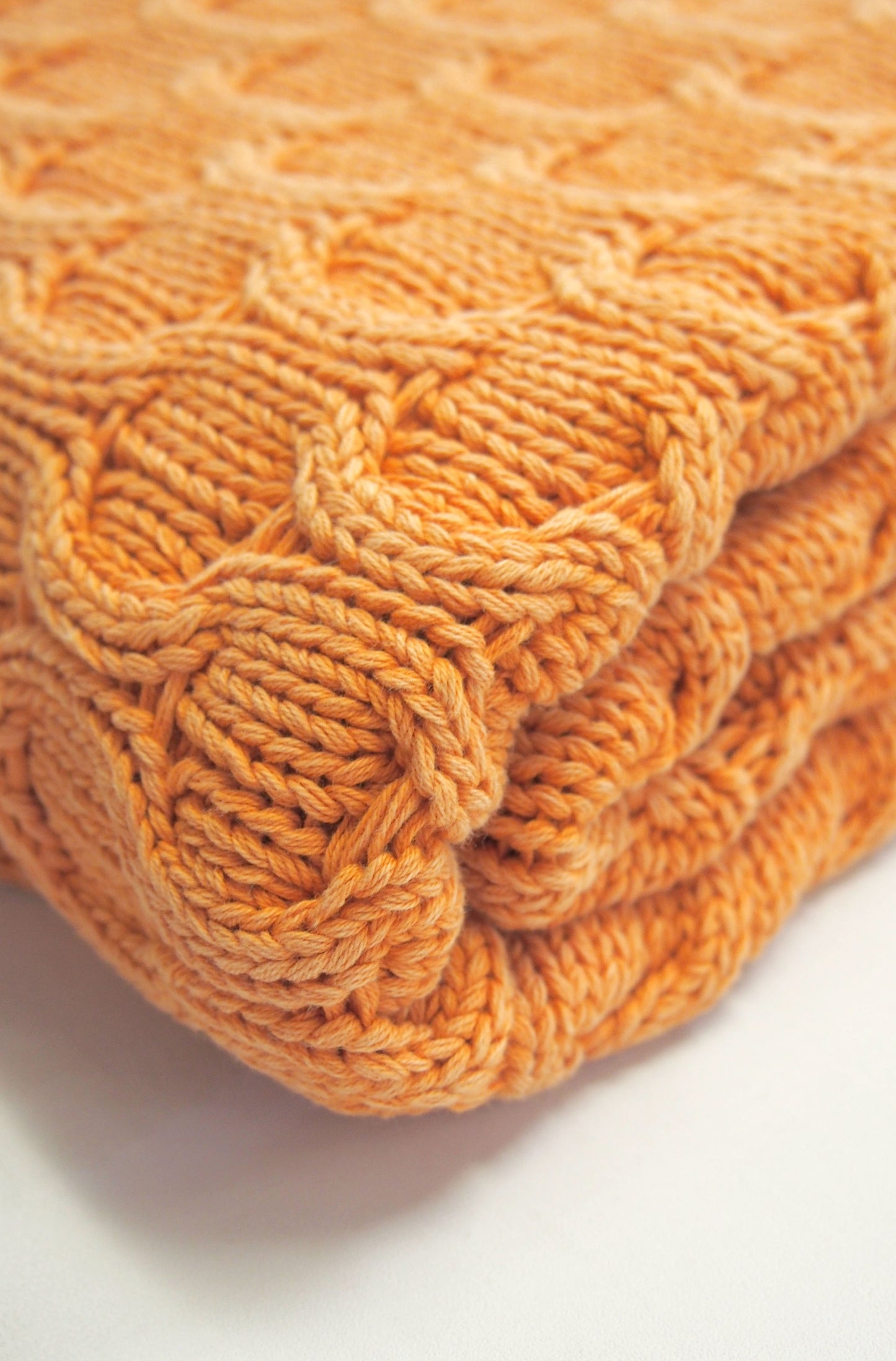 Cotton Throw Blanket | Curvy Orange