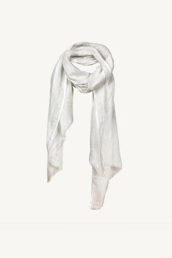 White linen scarf