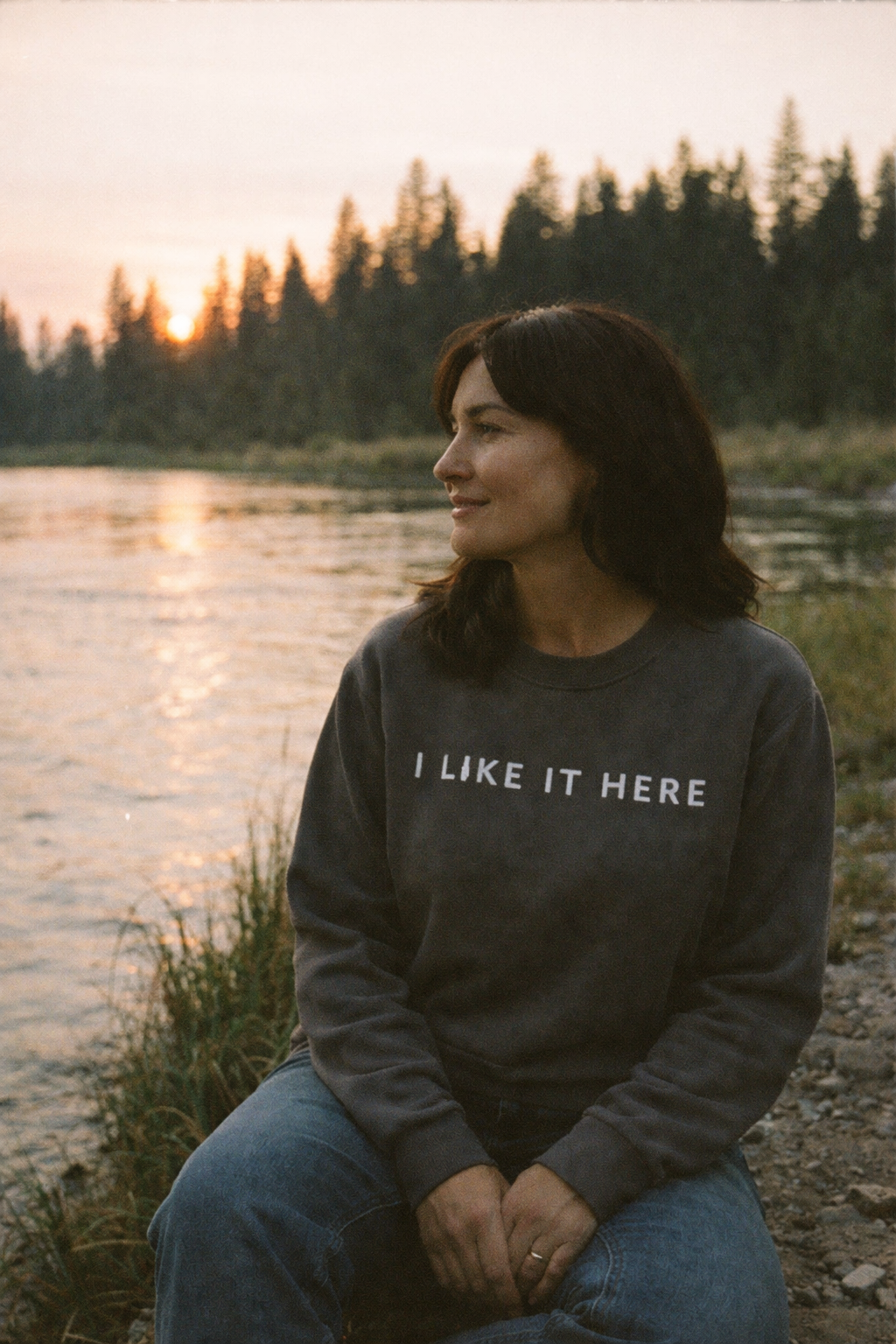 I Like It Here Sweatshirt | Shadow