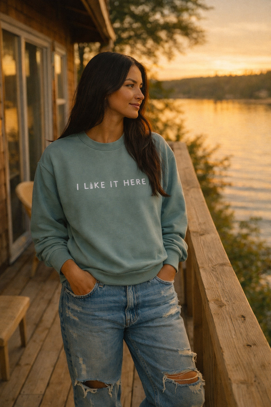 I Like It Here Sweatshirt | Seafoam