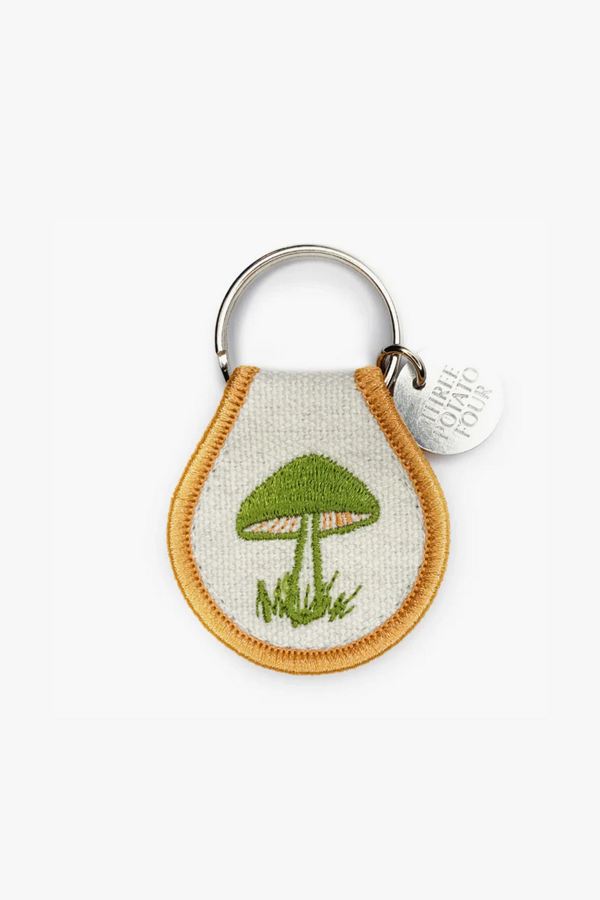 Mushroom embroidered keychain