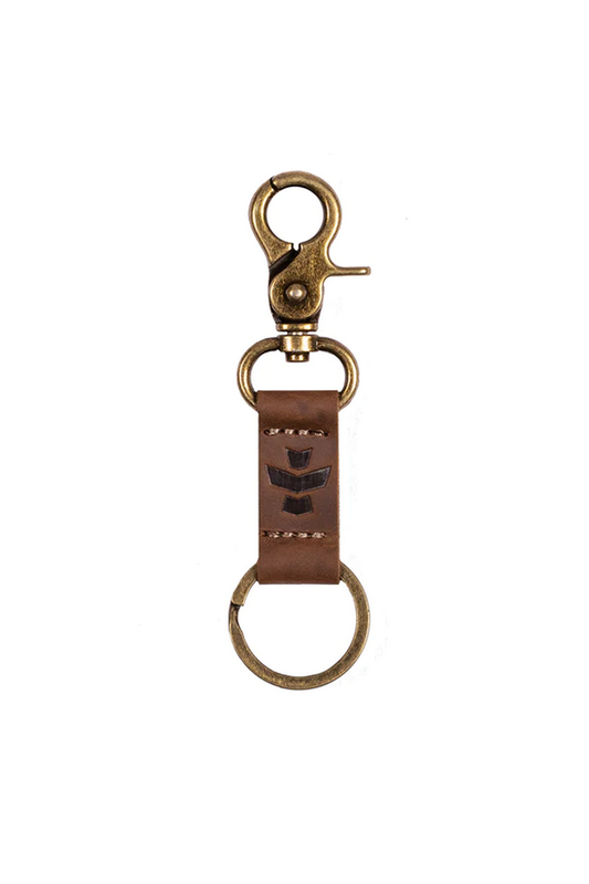 Brown leather key fob
