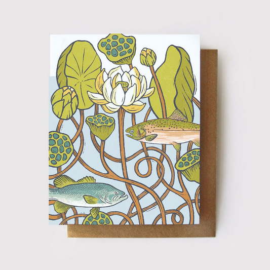 Lotus Pond Life Boxed Card Set of 8