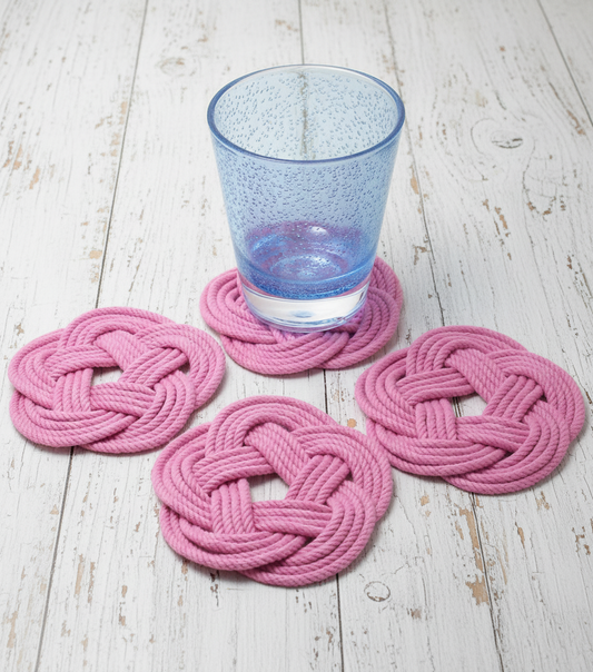 Sailor Knot Coasters | Pink
