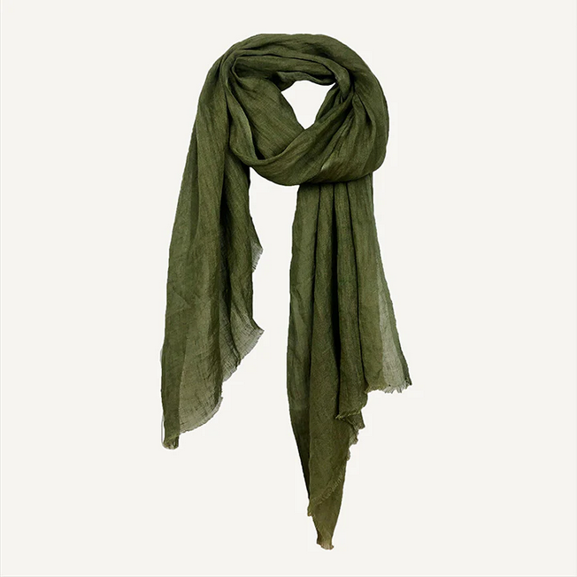 The Linen Scarf | Moss
