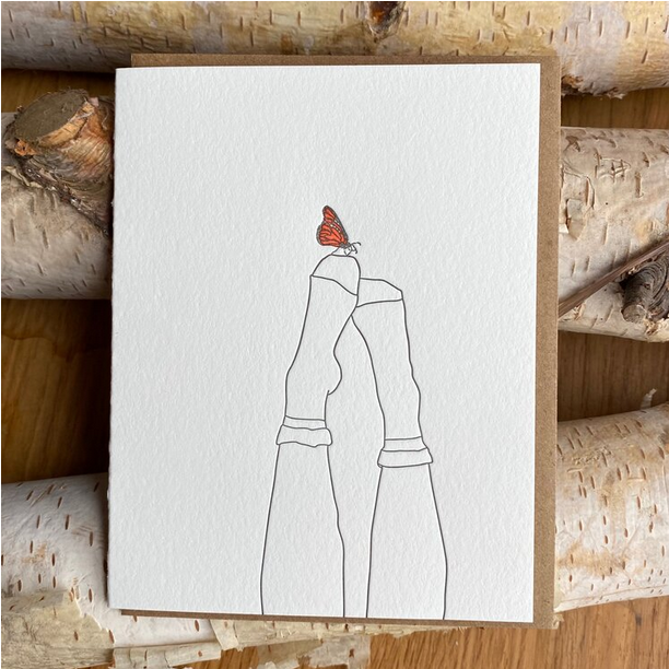 Monarch Butterfly Feet Card