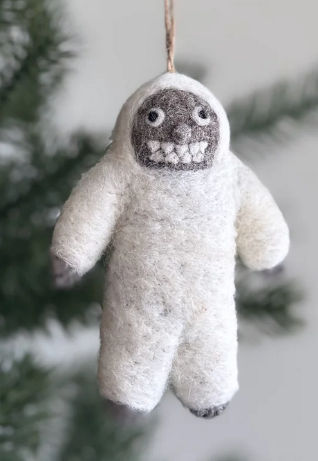 Felt Yeti Ornament