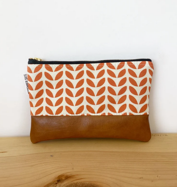 Fall Blooms & Leaves Coin Pouch