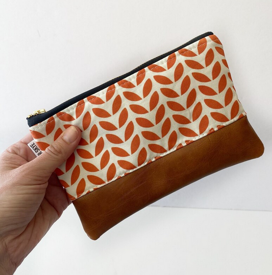 Fall Blooms & Leaves Coin Pouch