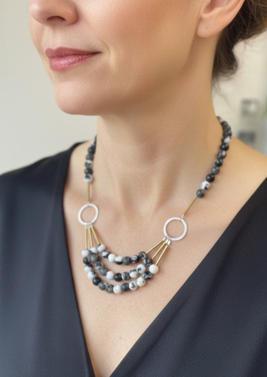 Signature Necklace | Zebra Jasper