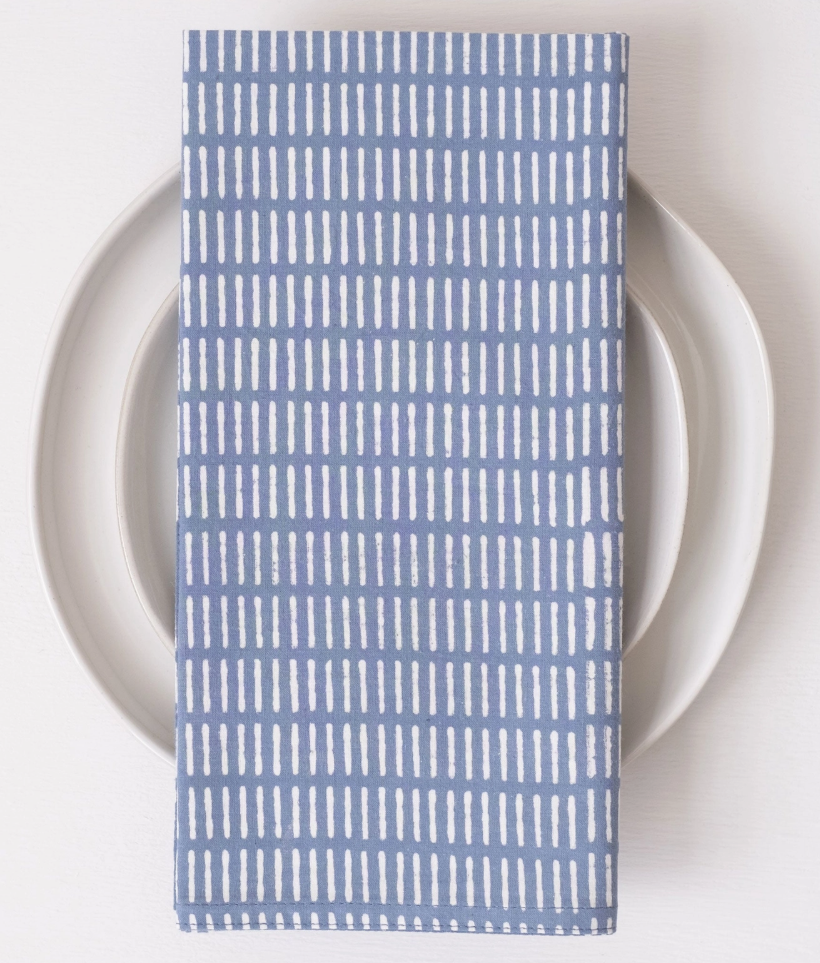 Block Printed Napkins | Pontis Stripes