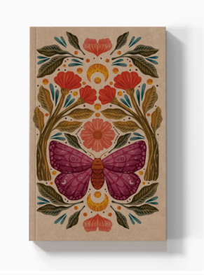 Purple Wings Kraft Layflat Notebook