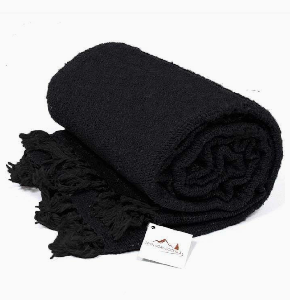 Mexican Blanket | Solid Black