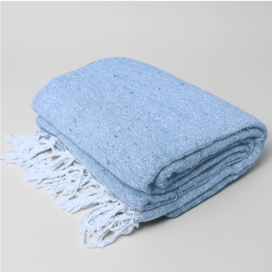 Mexican Blanket | Solid Sky Blue