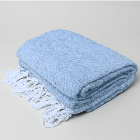 Mexican Blanket | Solid Sky Blue